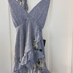 zaful floral and stripes romper